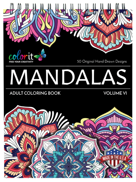 ColorIt Mandalas to Color Volume 6 adult coloring book - mandalas adult coloring books - Cover image