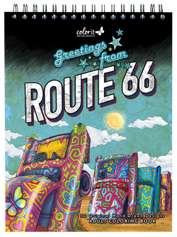 ColorIt Route 66 Adult Coloring Book Illustrated By Hasby Mubarok