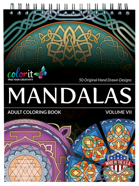 ColorIt Mandalas to Color, Volume VII Coloring Book for Adults - Front Cover