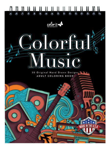 ColorIt Colorful Music Coloring Book - Create your symphony of color!