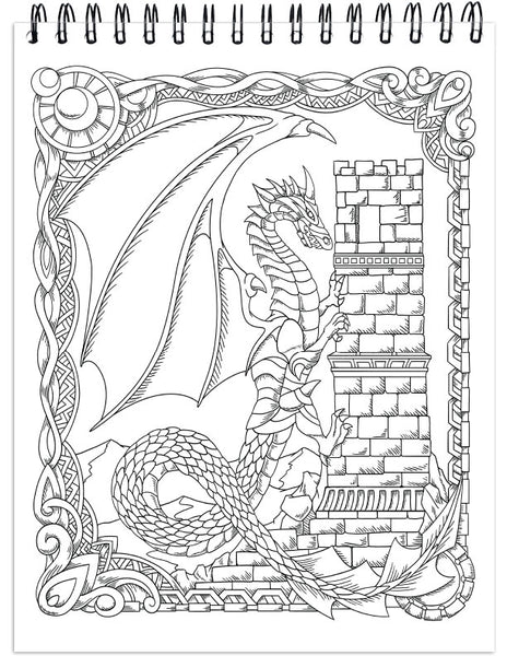 ColorIt Colorful Dragons Adult Coloring Book - Everything Dragon Shop