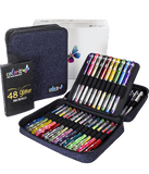 48 GLITTER Gel Pen Set, 48 Ink Refills, Travel Case & Gift Box