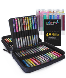 Gel Pen Combination Pack - 96 Gel Pens, 96 Ink Refills, 2 Travel Cases