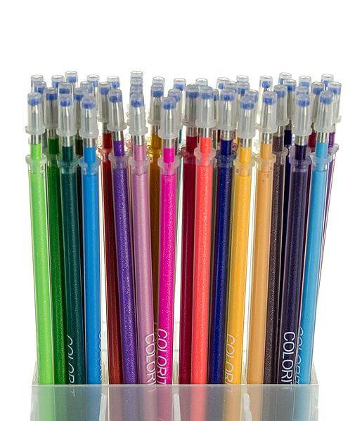 96 Gel Pen Bundle - 48 Original Set & 48 Glitter Pen Set with