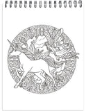 Colorful Unicorns Adult Coloring Book Illustrated By Terbit Basuki