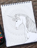 Colorful Unicorns Adult Coloring Book Illustrated By Terbit Basuki