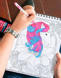 Colorful Unicorns Adult Coloring Book Illustrated By Terbit Basuki