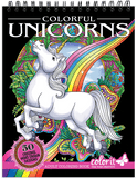 Colorful Unicorns Adult Coloring Book Illustrated By Terbit Basuki