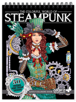 ColorIt Colorful World of Steampunk adult coloring book