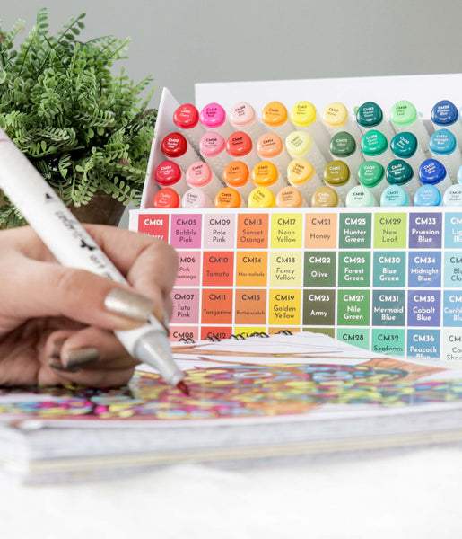 ColorIt 60 Dual Tip Art Markers Set for Coloring Double Sided Artist