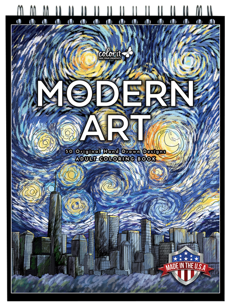 ColorIt Modern Art Coloring Book for Adults by Terbit Basuki