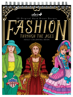 colorit fashion through the ages coloring book for adults