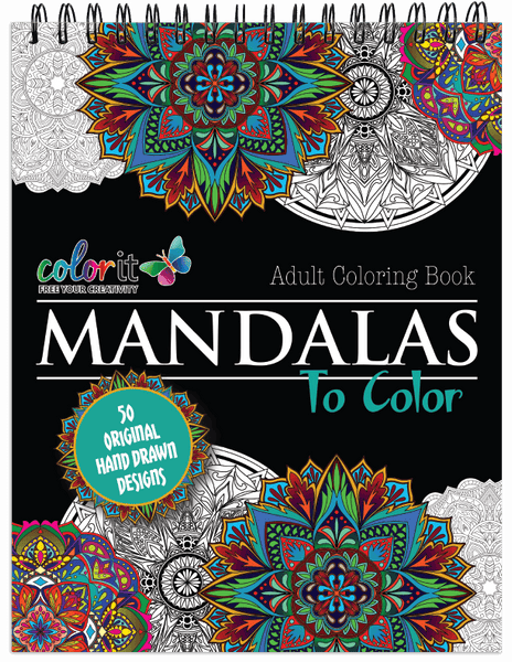 50 Mandala Adult Color By Number Coloring Book: Mandala Color by