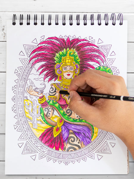 Promotional Adult Coloring Book & 6-Color Pencil Set To-Go