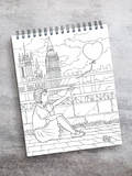 ColorIt Modern Art Coloring Book for Adults - Basky Coloring Page  - Girl with a Balloon