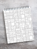 ColorIt Modern Art Coloring Book for Adults - Piet Mondrian Coloring Page - Broadway Boogie Woogie