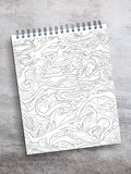 ColorIt Modern Art Coloring Book for Adults - Jackson Pollock Coloring Page - Mural, 1943