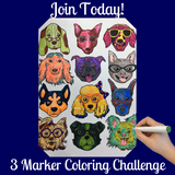 3 Marker Coloring Challenge