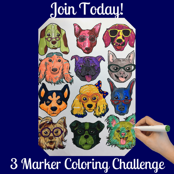 3 Marker Coloring Challenge β ColorIt