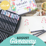 August 2018 Watercolor Brush Pens Giveaway