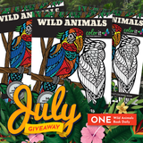 July 2019 Wild Animals Coloring Book