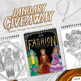JANUARY 2021 FASHION THROUGH THE AGES COLORING BOOK GIVEAWAY
