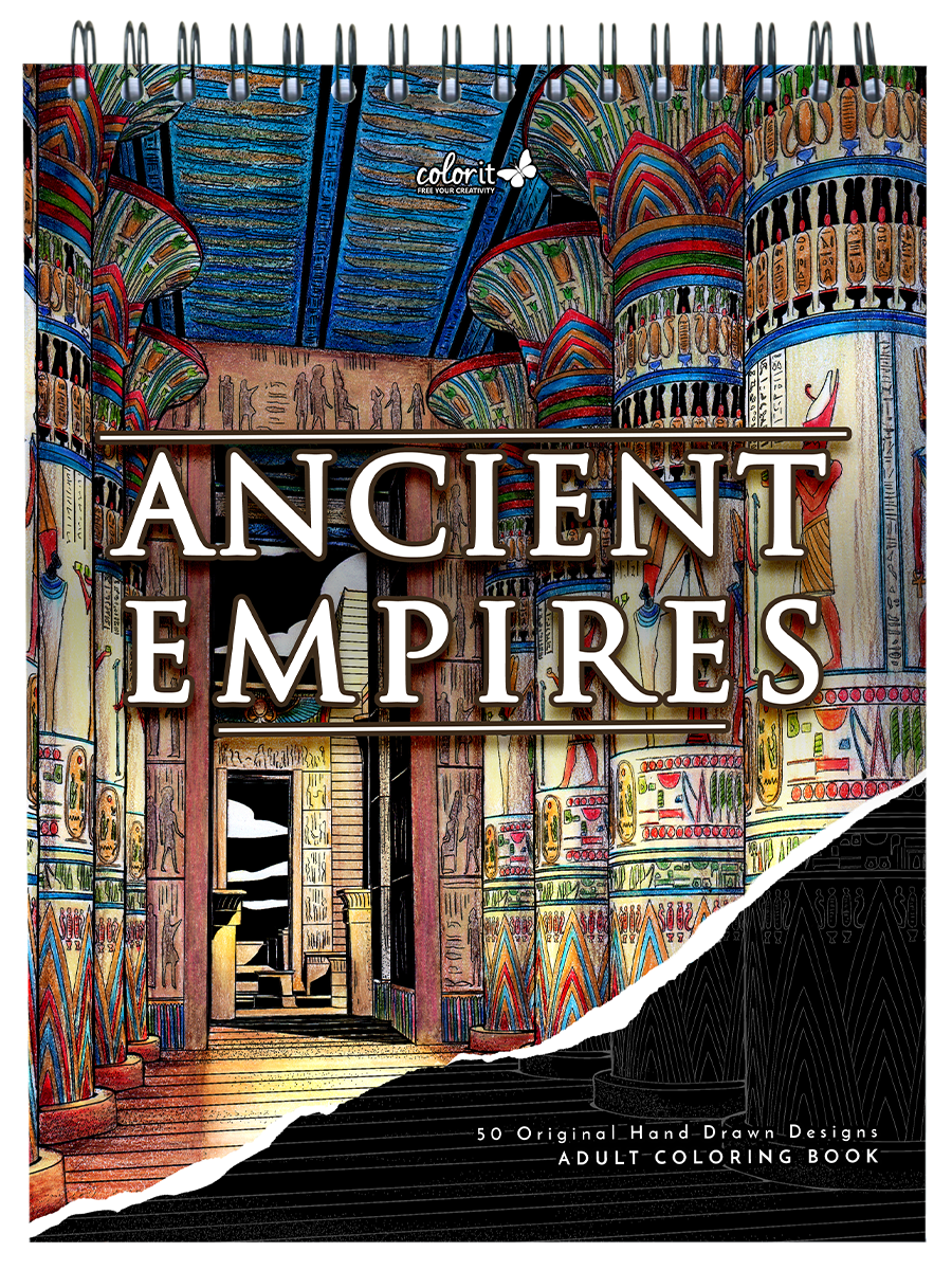 ColorIt Ancient Empires Adult Coloring Book Illustrated By Kring Demetrio