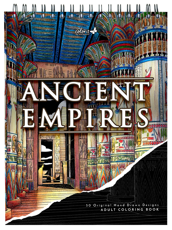 ColorIt Ancient Empires Adult Coloring Book Illustrated By Kring Demetrio