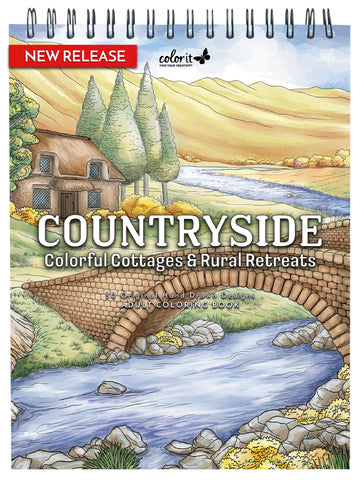 ColorIt Countryside Coloring Book for Adults Illustrated By Jackielou Pareja
