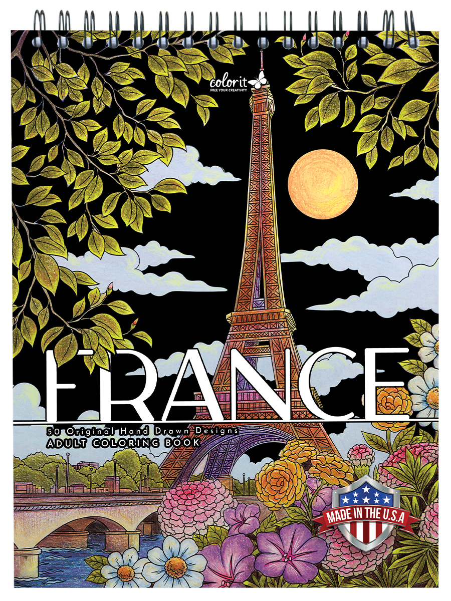 ColorIt France Coloring Book for Adults Illustrated By Hasby Mubarok