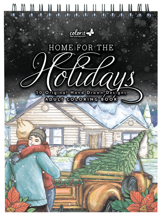 ColorIt Home for the Holidays Coloring Book for Adults by Patrick Bucoy and Jackielou Pareja