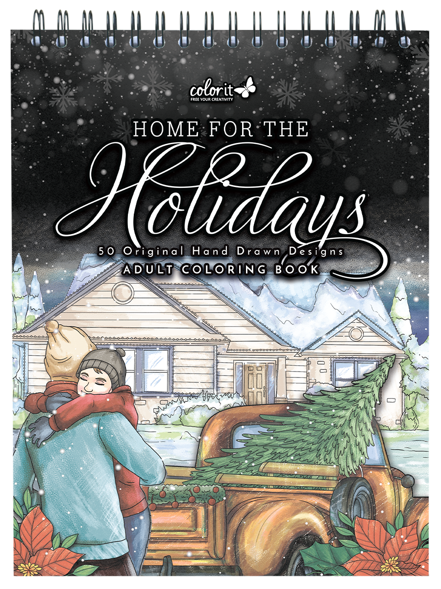 ColorIt Home for the Holidays Coloring Book for Adults by Patrick Bucoy and Jackielou Pareja