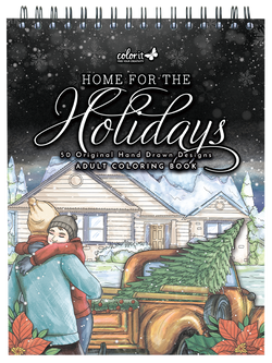 ColorIt Home for the Holidays Adult Coloring Book - Front Cover