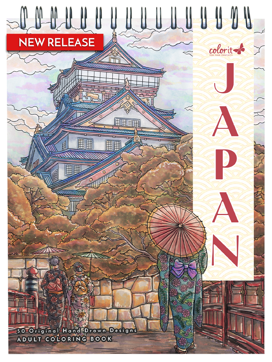 ColorIt Japan Coloring Book for Adults Illustrated By Hasby Mubarok