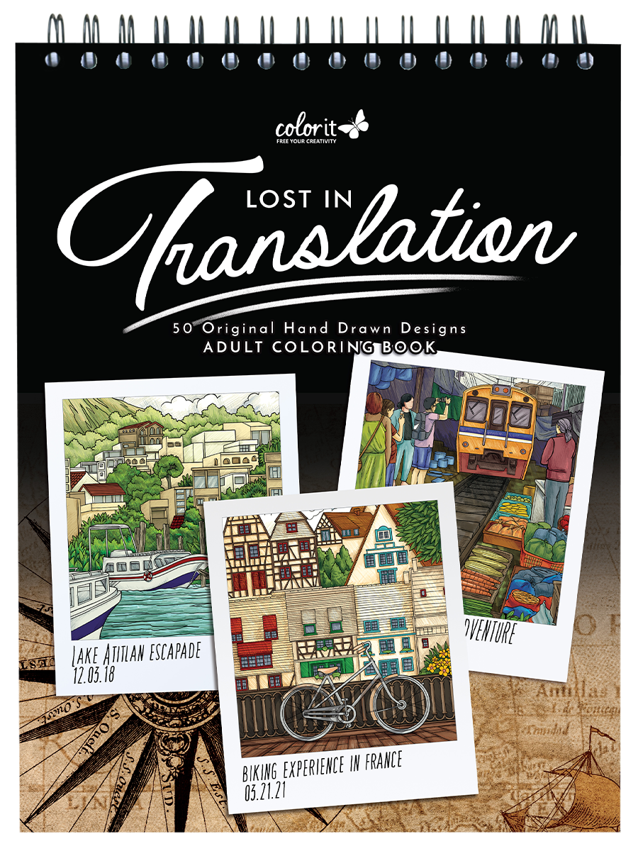 ColorIt Lost in Translation Coloring Book for Adults Illustrated By Terbit Basuki