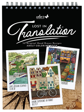 ColorIt Lost in Translation Coloring Book for Adults Illustrated By Terbit Basuki