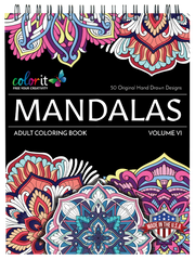ColorIt Mandalas to Color Volume 6 adult coloring book - mandalas adult coloring books - Cover image