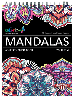 ColorIt Mandalas to Color Volume 6 adult coloring book - mandalas adult coloring books - Cover image