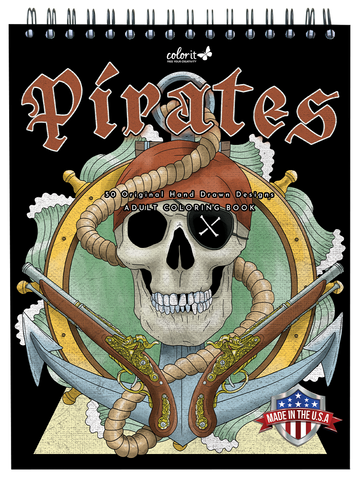 ColorIt Pirates Coloring Book for Adults - Front Cover