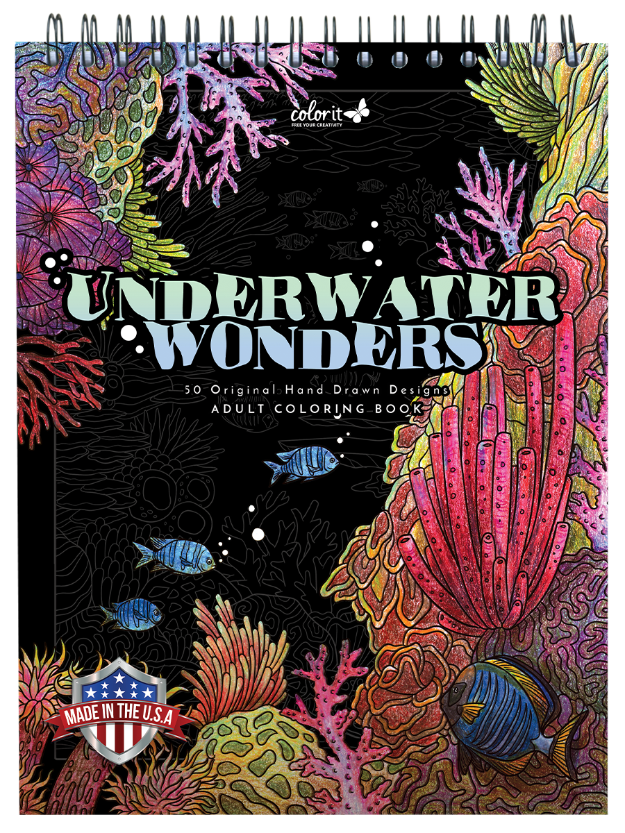 ColorIt Underwater Wonders Adult Coloring Book Illustrated By Hasby Mubarok
