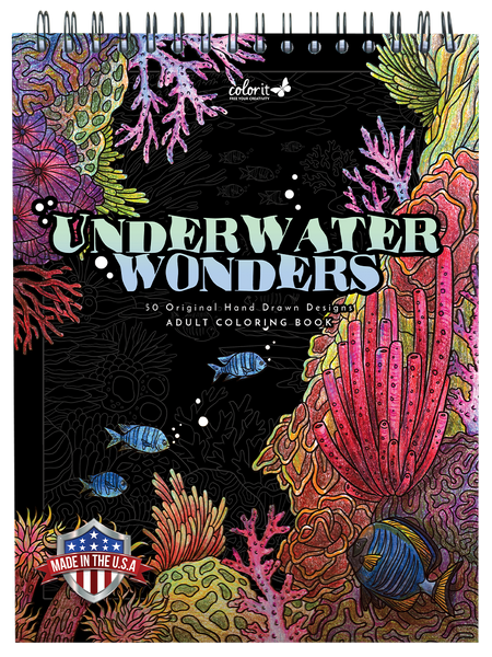 ColorIt Underwater Wonders Adult Coloring Book - Front Book Cover