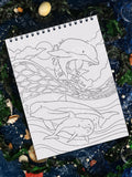 ColorIt Underwater Wonders Adult Coloring Book - Dolphins Coloring Page