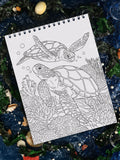 ColorIt Underwater Wonders Adult Coloring Book - Turtles Coloring Page