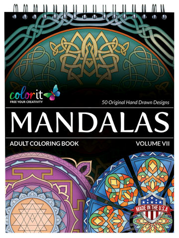 ColorIt Mandalas to Color, Volume VII Coloring Book for Adults - Front Cover