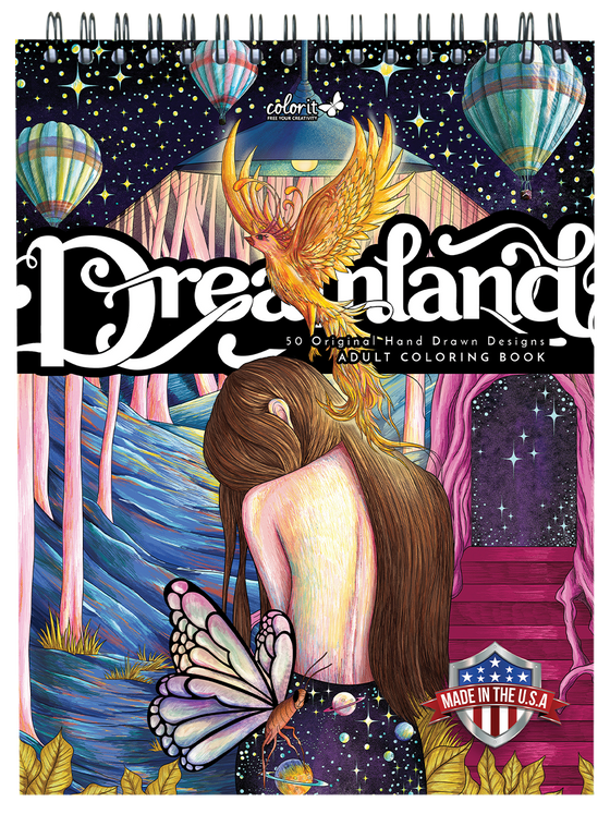 ColorIt Dreamland Coloring Book for Adults - Love and Hate Cover by Jackielou Pareja