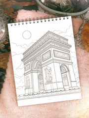 ColorIt France Adult Coloring Book - Arc De Triomphe Coloring Page