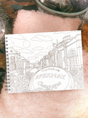 ColorIt France Adult Coloring Book - Avenue de Champagne, Epernay Coloring Page