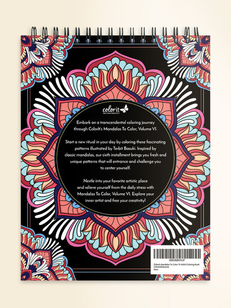  Mandala Coloring Book for Adults with Thick Artist Quality  Paper, Hardback Covers, and Spiral Binding by ColorIt: 9780996511216:  ColorIt, Terbit Basuki: Arts, Crafts & Sewing