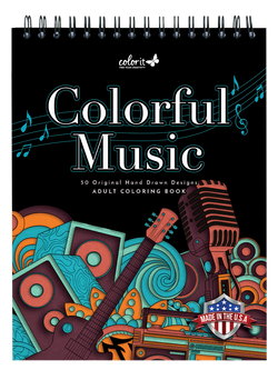 ColorIt Colorful Music Coloring Book for Adults Illustrated by Stevan Kasih