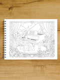 ColorIt Colorful Music - piano recital coloring page